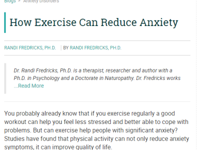 Any activity that increases heart rate (even if only slightly) can reduce anxiety and calm the mind.